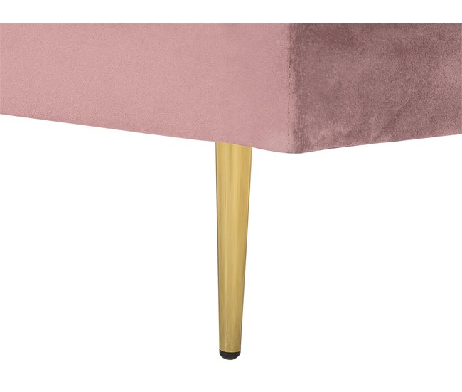 Beliani Chaise longue derecho Terciopelo MIRAMAS Azul Marino