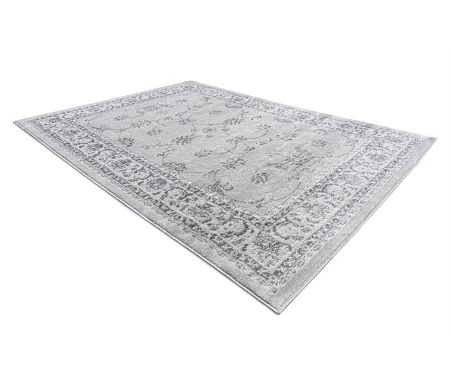 Alfombra MEFE moderna 2312 Ornamento Structural dos niveles 140x190 Gris