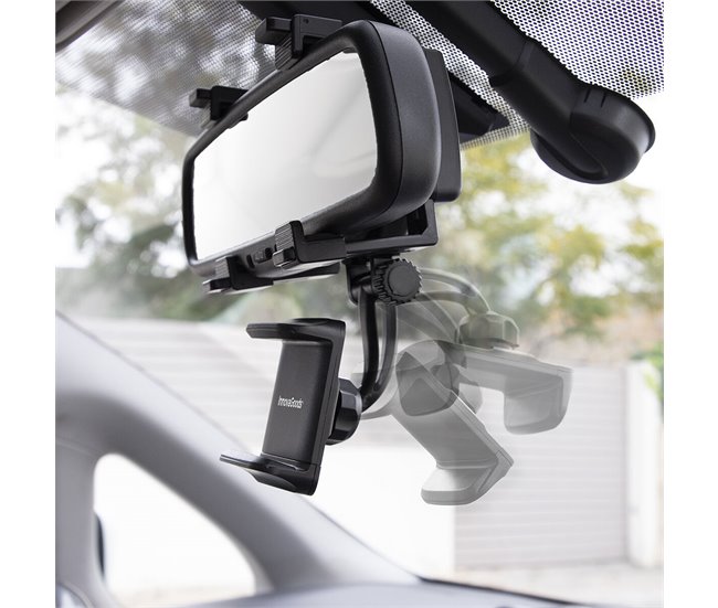 Soporte de Smartphone para Espejo Retrovisor Negro