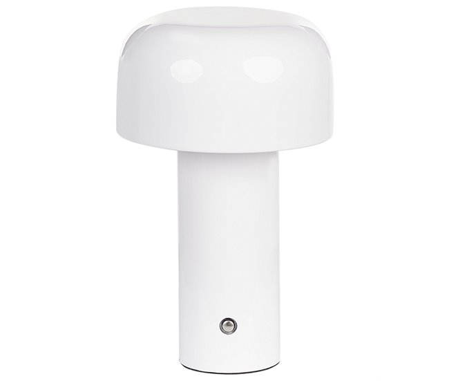 Beliani Lámpara de mesa BESOS Blanco