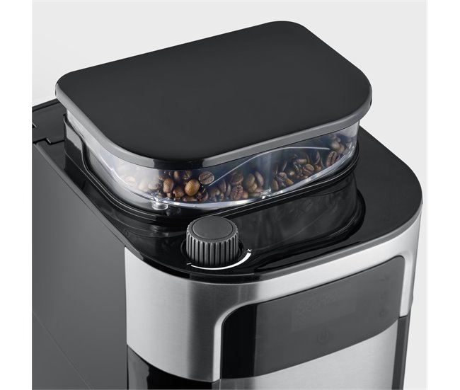 Cafetera con molinillo de goteo, jarra termo 1 L Severin KA 4814 - 1000 W Negro