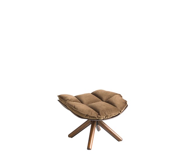 ANGEL CERDA Ottoman terciopelo marrón Nogal