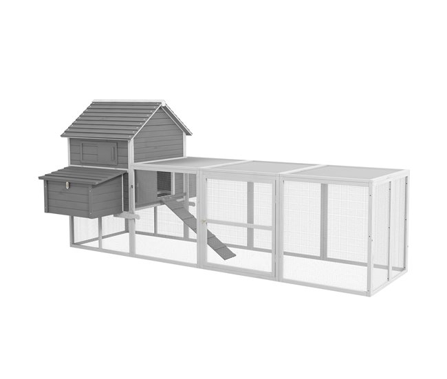 Gallinero Madera de Abeto Gris