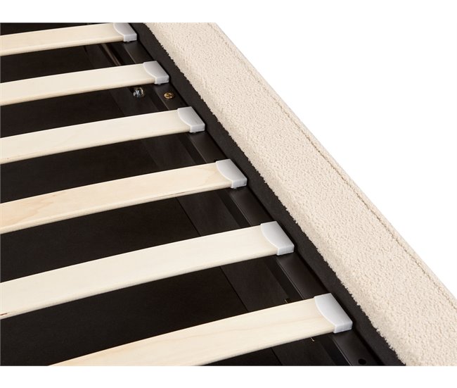 Beliani Cama con almacenaje Bouclé MOISSAC 177x224 Beige