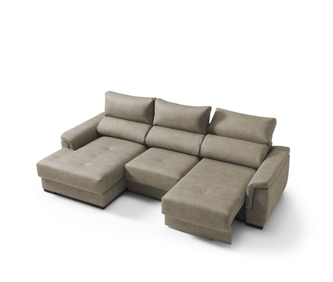 Chaise longue con arcón 4 plazas NAHIA Vison