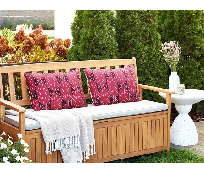 Beliani Cojín de jardín MEZZANO Fucsia