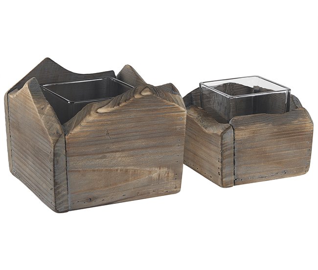 Beliani Candelero PLATEROS Marron