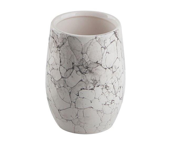 Beliani Conjunto de accesorios de baño CALLELA Blanco/ Beige