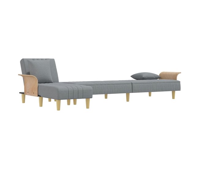 Sofá Cama En Forma De L Gris