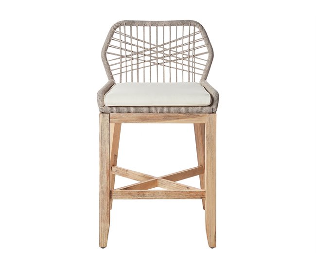 Beliani Conjunto bistro TALAMONE Gris/ Madera