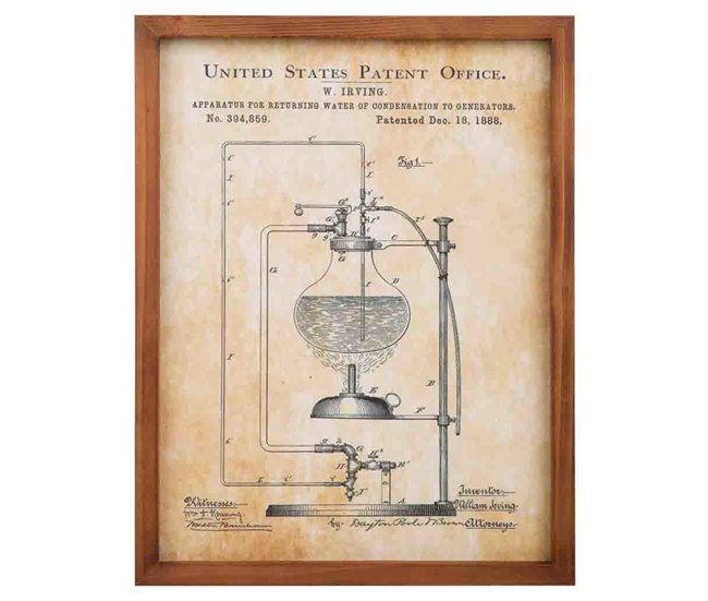 Cuadro madera y tela Multicolor