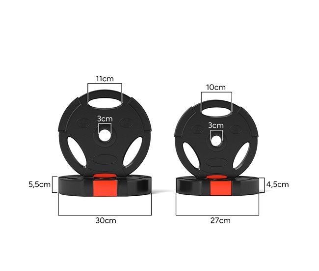 Discos de Pesas PP, Arena SPORTNOW, deportes y ocio - pesas Negro