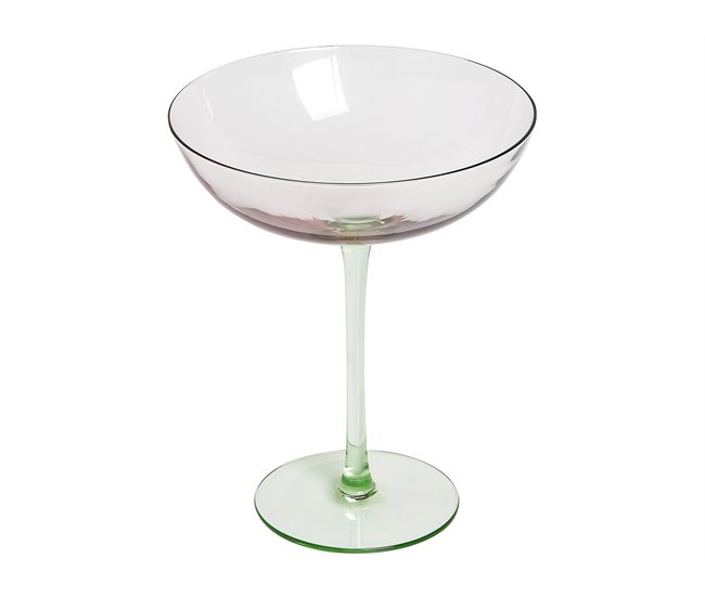 Beliani Cristalería Vidrio DIOPSIDE Rosa Talco
