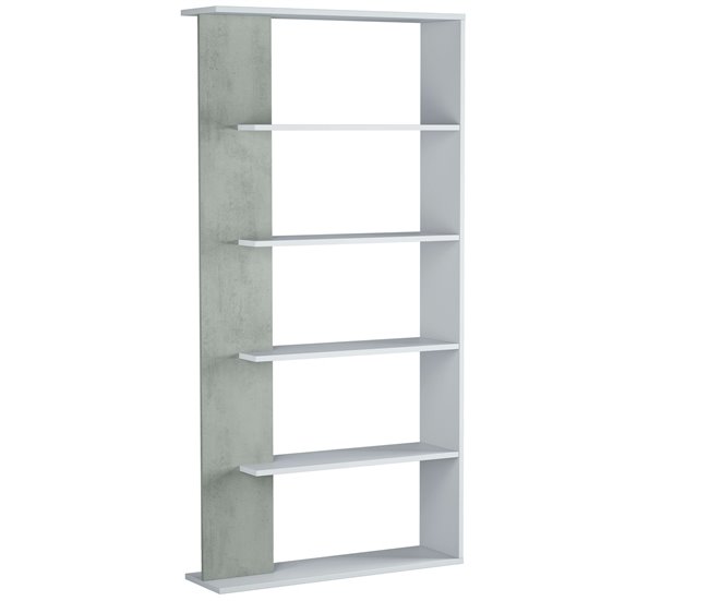 Pack 4 Estanterías Modernas para Salón Comedor Blanco/ Gris
