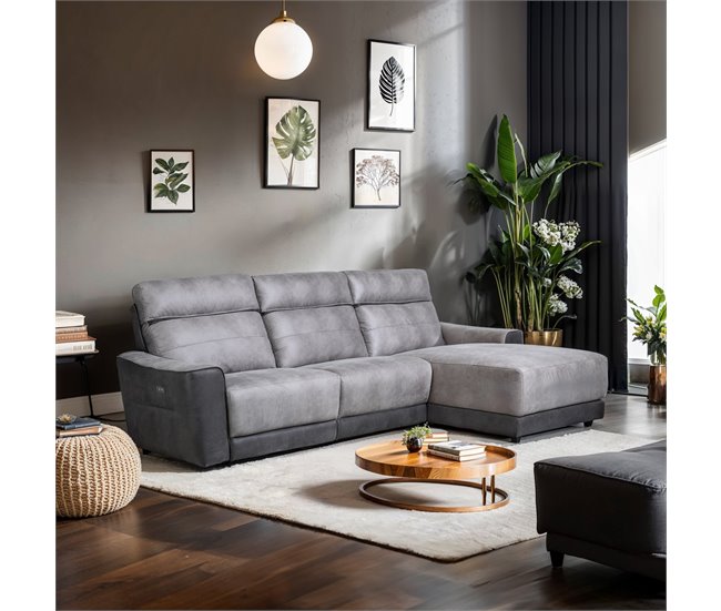Chaise longue relax eléctrico MOON Gris