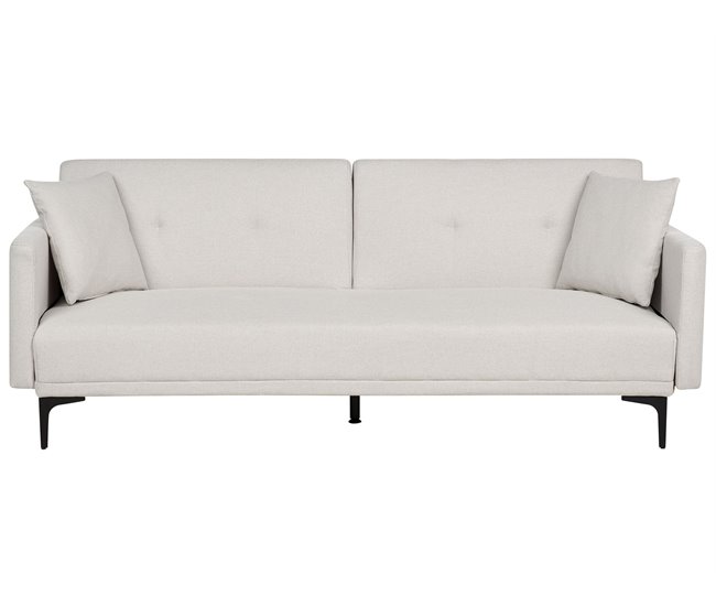 Beliani Sofá cama Poliéster LUCAN Azul Marino