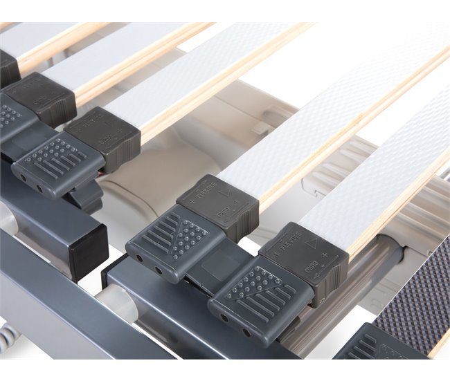 Beliani Conjunto de 2 somieres articulados eléctricos Acero COMFORT Plateado
