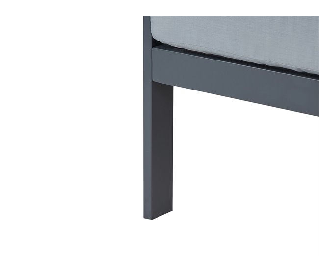 Beliani Sofá de jardín Aluminio KIATO Gris Oscuro