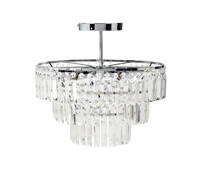 Beliani Lámpara colgante AMENEIRO Transparente