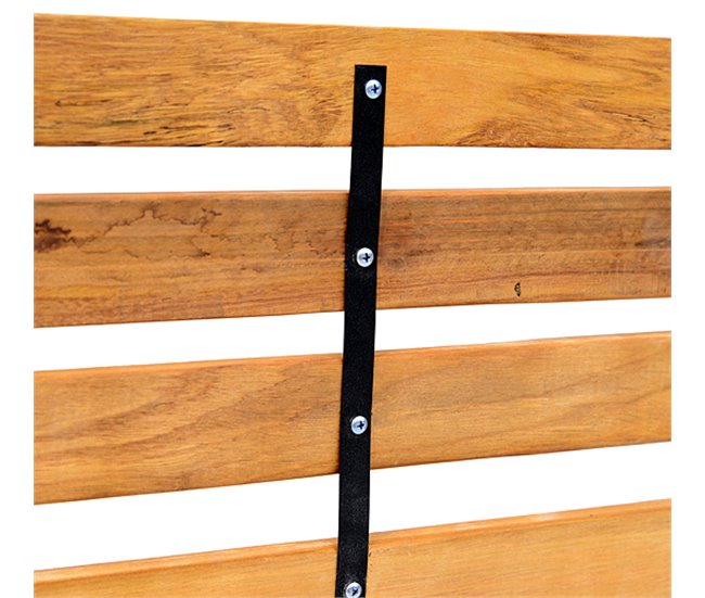 Banco de Jardín Acero, Madera de Pino Outsunny 122x60 Marron