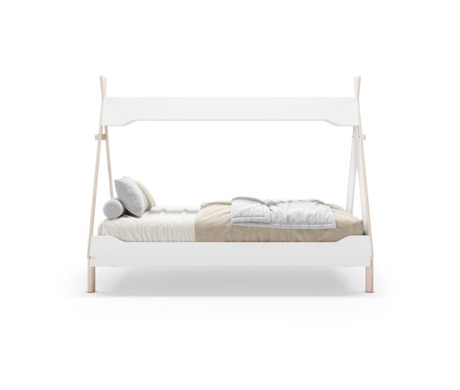 Cama Tipi Nest 210x104 Blanco/ Madera
