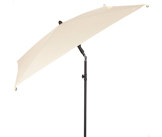 Aktive Parasol de jardín cuadrado con mástil inclinable 175x175 Beige
