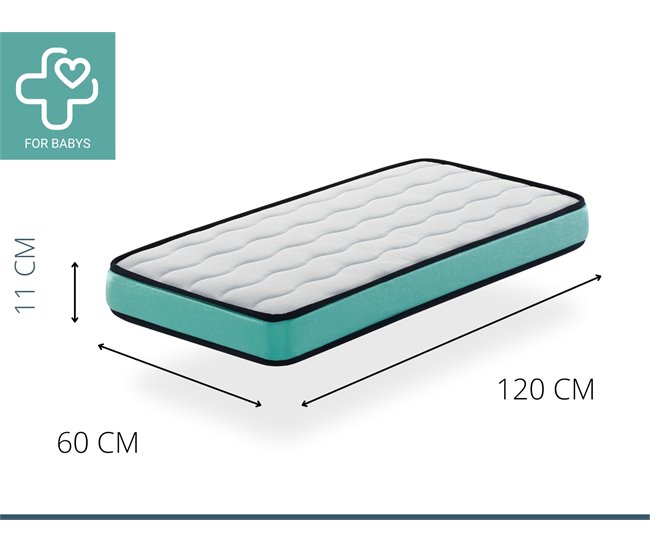 Colchón cuna  CONFORT BABY- Transpirable, Ergonómico Azul