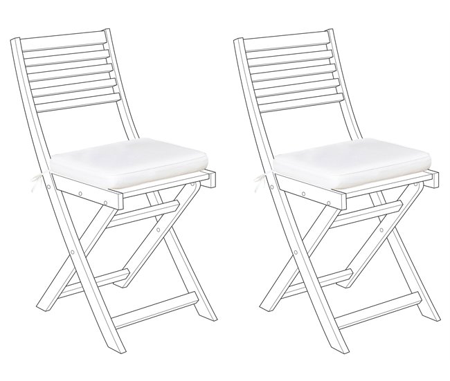 Beliani Cojines de asiento FIJI Blanco/ Beige