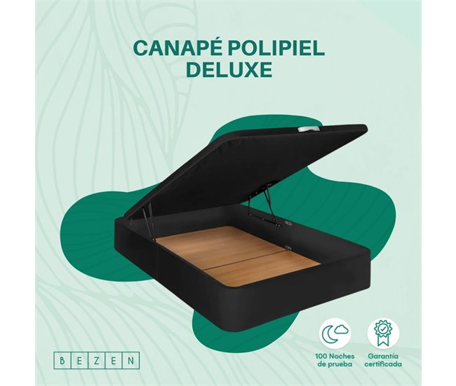 Canapé Madera Alta Resistencia Bezen 140x190 Negro