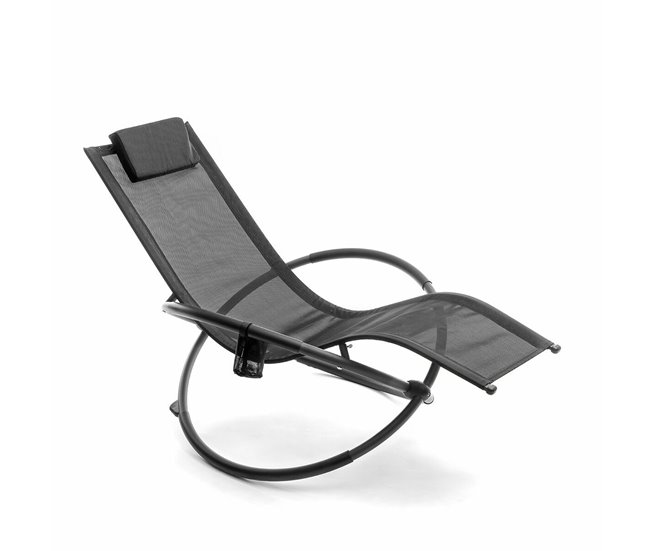 Tumbona Mecedora Orbital Plegable Negro