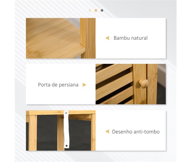 Armario de Baño Bambú kleankin, hogar - muebles de dormitorio Marron