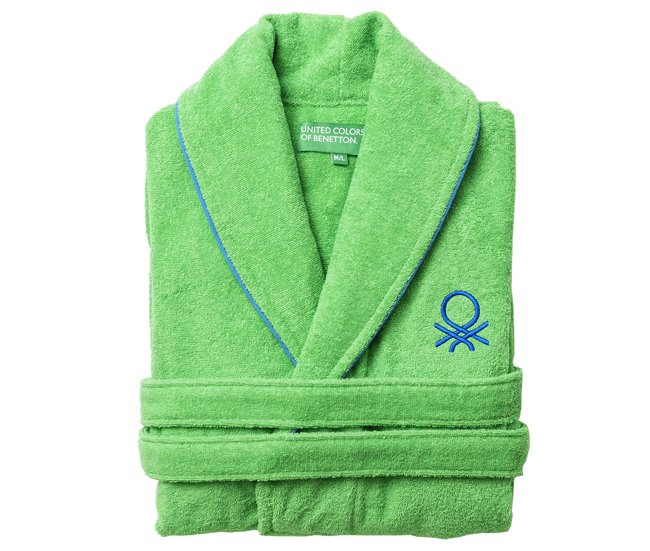 Albornoz benetton 360 gsm 100% algodón Verde