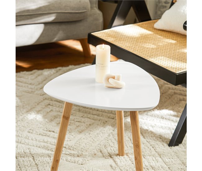 Set De 2 Mesas De Café Mesa Auxiliar FBT74-HG SoBuy 55x53 Gris