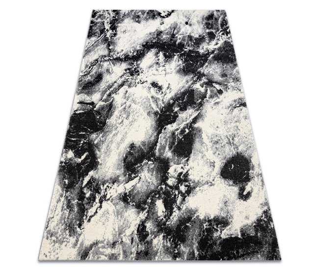 Alfombra KAKE 25817657 Mármol moderno 80x150 Negro