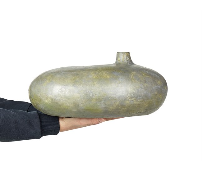 Beliani Jarrón decorativo RAWANG Gris