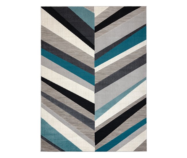 Alfombra LISBOA espina de pescado 120x170 Azul