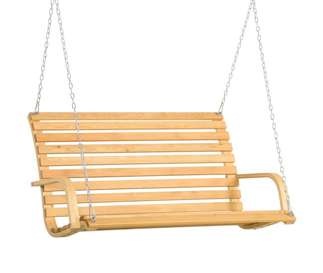 Banco Columpio Madera de Alerce Outsunny Marron
