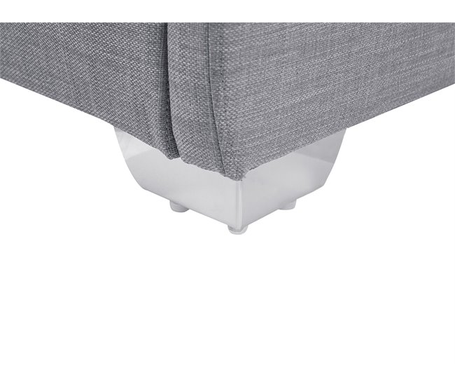 Beliani Cama con somier Poliéster PARIS 195x228 Dorado