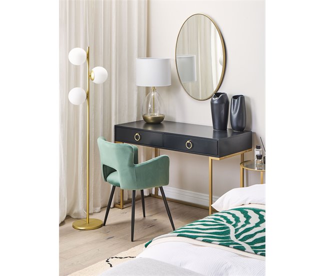 Beliani Jarrón decorativo APAMEA Negro