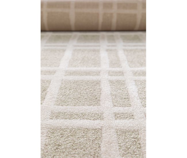 Alfombra con diseño geométrico y relieve CALEDONIA - ATTICGO 120x170 Beige