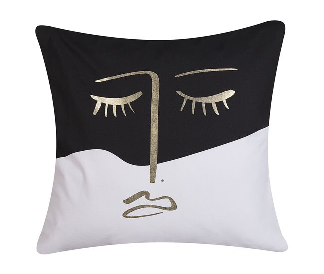Beliani Cojín decorativo ABELIA Negro