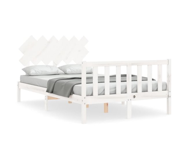 Estructura de cama 135x190 Blanco