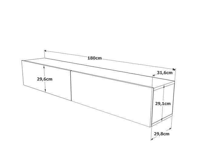 Mueble tv WALLY Blanco/ Madera
