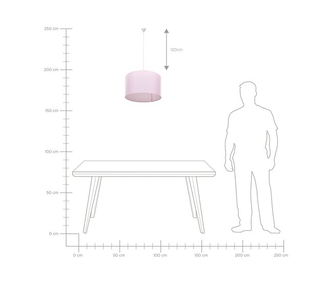 Beliani Lámpara de techo LOVU Rosa