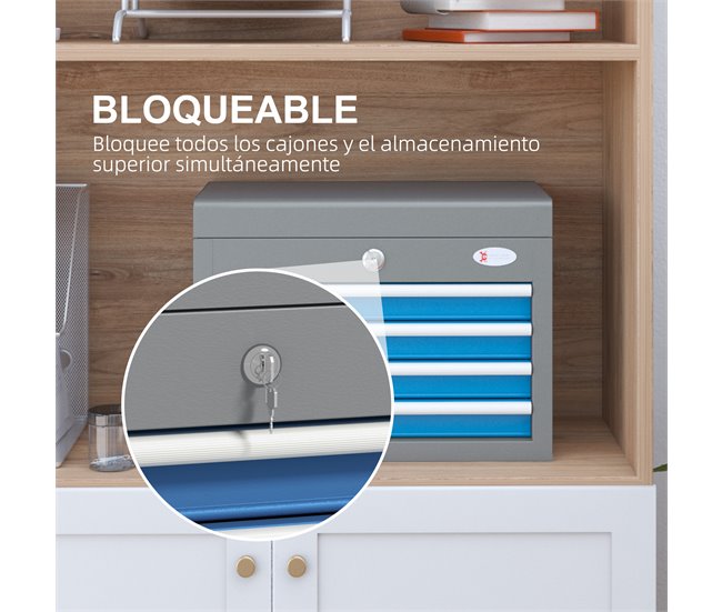 Caja de Herramientas Acero DURHAND Gris