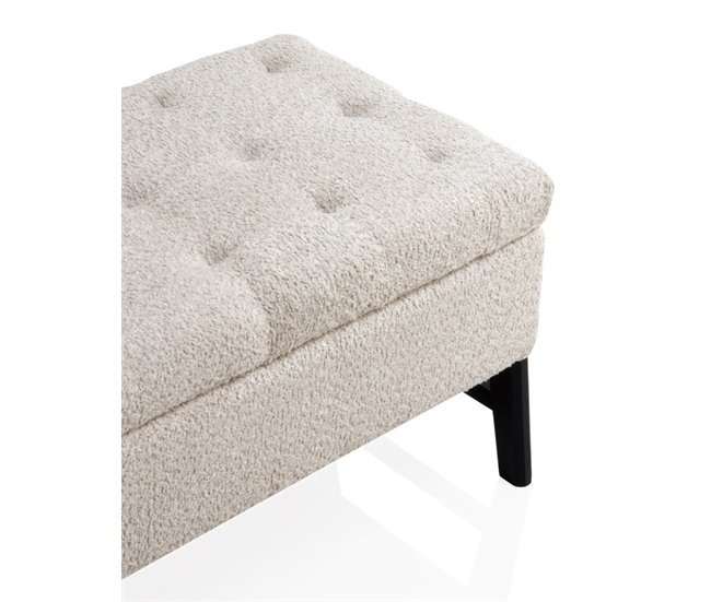 Banco tapizado Beige