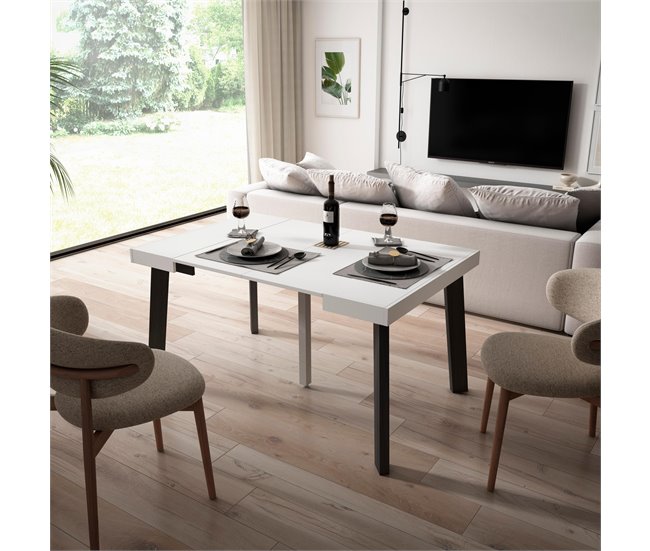 Mesa Consola extensible 90x140 Blanco