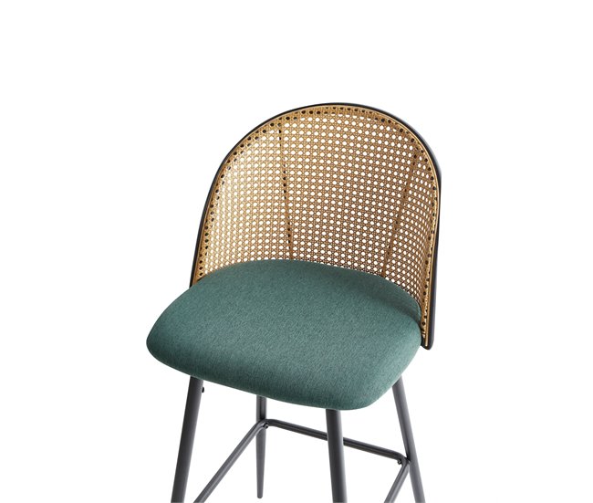 Beliani Silla de bar CORNELL Negro/ Verde