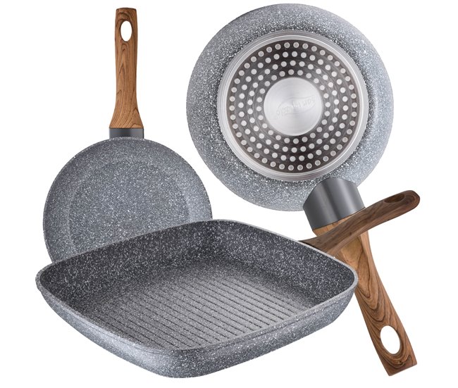 Bateria de cocina 8 piezas con juego de sartenes Multicolor