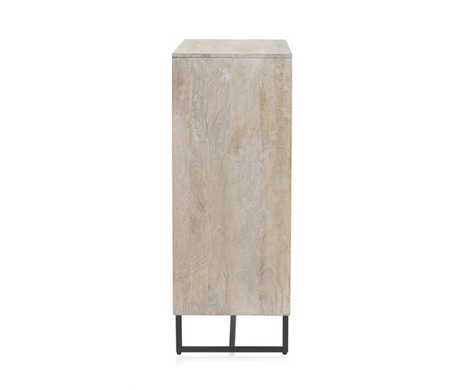 Aparador Alto 4 Puertas Blanco/ Beige